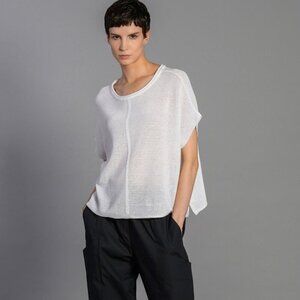 NWT Lotus Eaters Round Neck Knitted Top White S